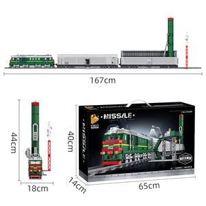Panlos Building Blocks <strong>Soviet</strong> Missile Train Assembly Railway Train <strong>Toy</strong> Model Brick World War II Military Building Blocks Set - Product Image 2