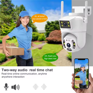Fabricante directo lente dual CCTV red IP Cámara WiFi 1080p seguridad de alta definición función de grabación de detección de movimiento - Product Image 3