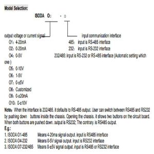 Convertidor aislador de señal analógica industrial con interfaz de comunicación RS485 para programación de PLC - Product Image 6