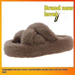 Sonbahar yaz ev terlik için yeni stil tüm maç Mao Mao Mao süper popüler kalın alt pamuk terlik giyim için moda - Product Image 6