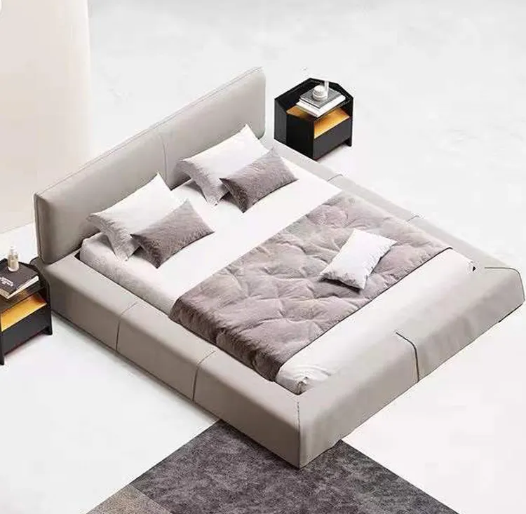 Inteligente novo modelo alta qualidade moderno mais recente design luxo italiano villa cama quarto mobiliário conjunto cama solteiro