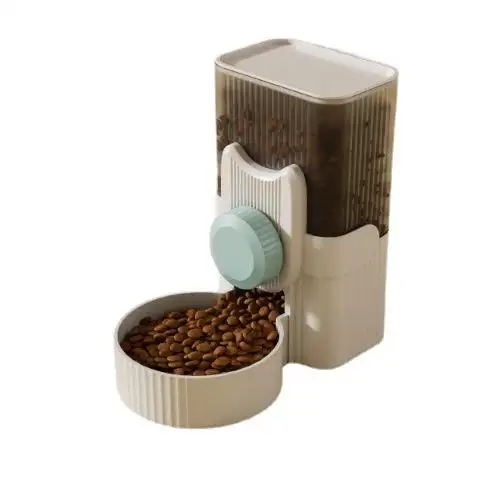 Qbellpet toptan özel Pet besleyici ve su kendini dağıtım yerçekimi kedi köpek kase 1L otomatik besleyici evcil köpek maması kase
