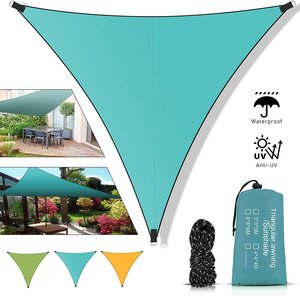 Dreieckige Sonnenschutz Segel Kühlung Sonnenschutz Segel im Freien wasserdicht Garten Sonnenschutz net3 * 3*3 blau