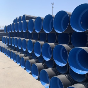 HDPE çift duvar oluklu PE borular belediye kanalizasyon sistemi için 18 inç plastik menfez SN4 SN8 SN16 sulama için pürüzsüz - Product Image 6