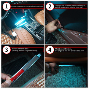 新しいRGB制御車の雰囲気音楽ストリップライト変更なしLEDカラフルなスマート照明 - Product Image 5