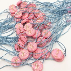 Custom Design Garment Tags Clothing Tag Hangtag <strong>String</strong> <strong>Round</strong> Plastic <strong>hang</strong> Tag <strong>String</strong> <strong>Loop</strong> for Clothing - Product Image 2