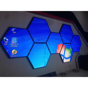 Decorazione di alta qualità esagonale LED luce notturna P1.875 colore pieno 533mm esagonale LED schermo di visualizzazione con telecomando - Product Image 6