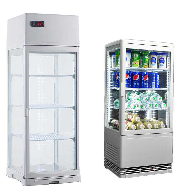 80L Glass Door Fridge For Drinks  upright beverage display refrigerators