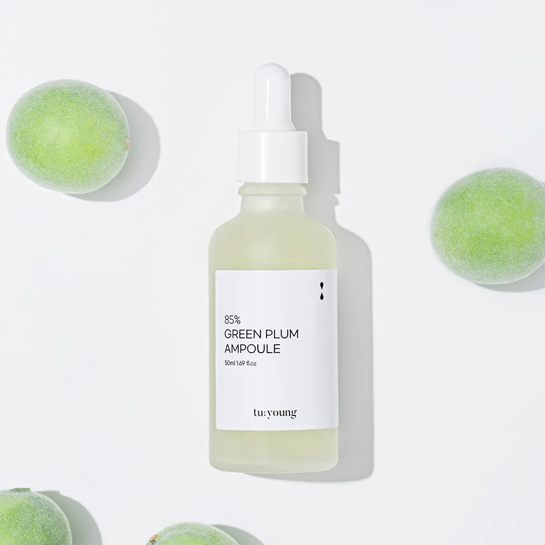 tu:young moisturizing green plum ampoule serum made in korea anti aging serum korea skin care products improve skin tone