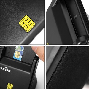 USB Portable Contact Smart <strong>Card</strong> <strong>Reader</strong> for SIM/IC/ATM Chip ISO7816 Compliant External Installation Win/Android Compatibility - Product Image 4