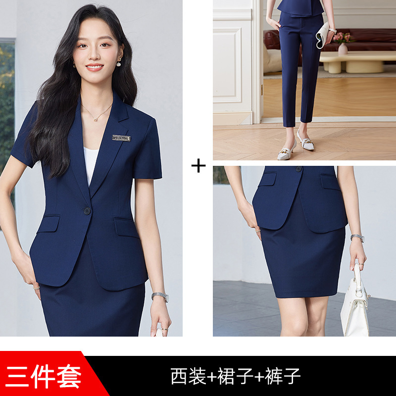 Dark blue suit trousers skirt