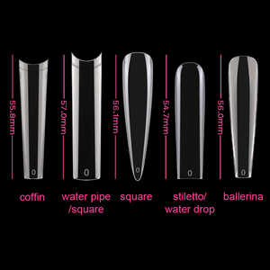 ปลายเล็บทรงสี่เหลี่ยมขนาด XXL ไม่มีช่องโค้ง240CS โลโก้ออกแบบได้ตามที่ต้องการ - Product Image 2