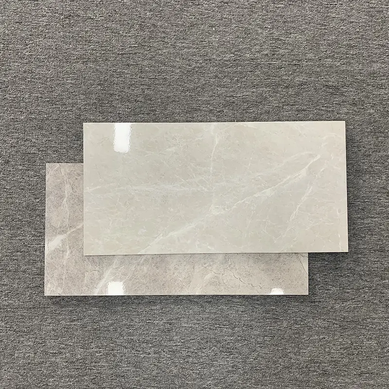 Gres porcellanato effetto marmo lucido grigio di alta qualità 300*600 piastrelle di ceramica per pareti e pavimenti