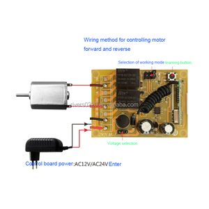 433MHz AC DC12 24V 2-Kanal-Relais schalter für drahtlose Fernbedienung Lernen Sie die Codierung für die Vorwärts umkehr des Linear antriebs - Product Image 6