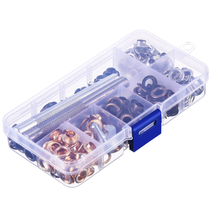 厂家直销支持亚马逊供应1/4英寸200套装索环孔眼3件4色安装工具包 - Product Image 6