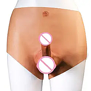 Zachte Volwassen Mannen Holle Kunstmatige Penis Ondergoed Vrouwen Man Masturbatie Draagbare Realistische Siliconen Dildo - Product Image 3