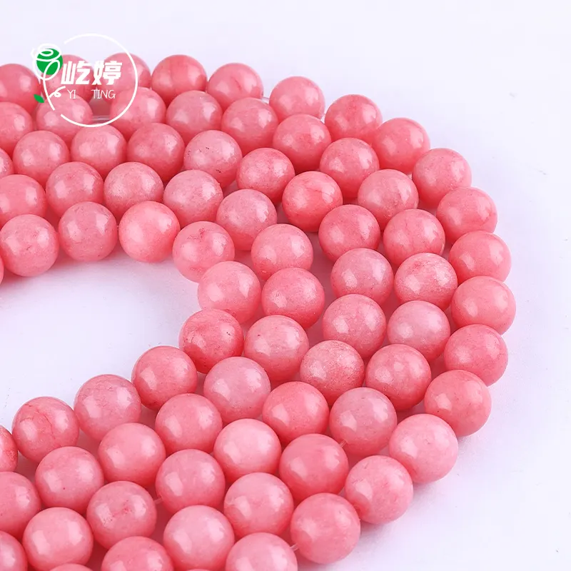4-12mm perles de pierre naturelle Angelite rouge Calcédoine Jades perles rondes libres pour la fabrication de bijoux DIY Bracelet Accessoires faits à la main