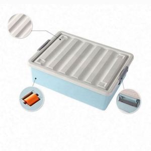 塑料推车汽车笔记本电脑桌轮箱工具车带实用便携式托盘脚轮滚动空储物盒 - Product Image 5