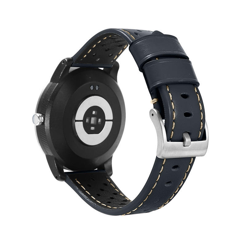 Diseño plano con abertura hueca Hebilla plateada azul medianoche