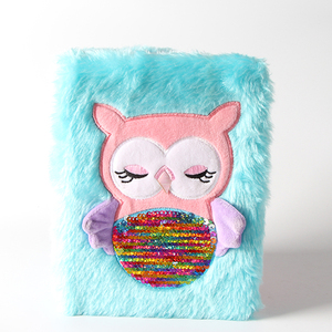Popüler glitter unicorn dizüstü renkli peluş dizüstü 80 yaprak kilit ve tuşları ile