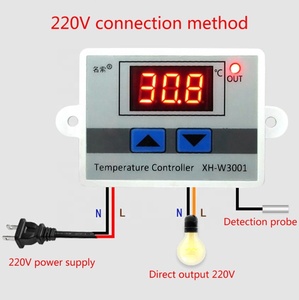 Controlador de temperatura de 12V 24V 220V de fábrica W3001 para incubadora, interruptor de calefacción de refrigeración, termostato, Sensor NTC