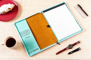 9 1/2 "x 12" laserable giả da danh mục đầu tư dây kéo notepad tùy chỉnh giả da máy tính xách tay trống Tạp Chí kỳ nghỉ quà tặng-mineti mft960 - Product Image 2