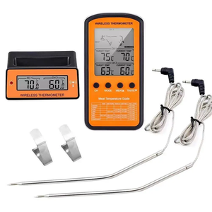 Termómetro digital para barbacoa con pantalla LCD de lectura instantánea inalámbrico y Sensor de dos sondas Sensor de temperatura de alimentos alimentado por batería - Product Image 1
