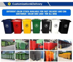 Cubo de basura industrial de plástico, contenedor de basura móvil de 660 litros, cubo de basura de dos ruedas - Product Image 5