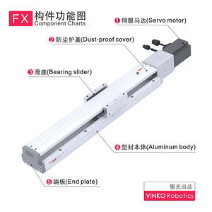 Fabrik preis Automat isierter Manipulator Schieben Linear modul Standard Eingebaute Führungs bahn Linear antrieb FX-10N Serie - Product Image 4