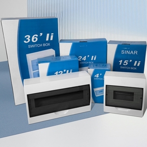 Caja de interruptores de plástico de 12 vías, unidad de consumo, placa de distribución eléctrica, placa de interruptor - Product Image 1