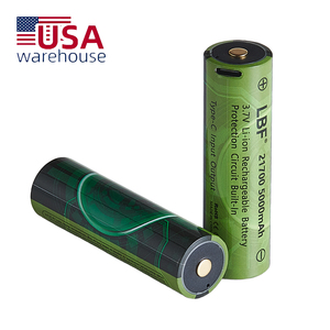 Botón LBF Top 21700 3,7 V 5000mAh Batería recargable de iones de litio Tipo-C Batería de entrada/salida de 3,6 V para faros de linterna - Product Image 1