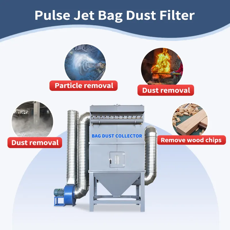 Pulse Jet Bag Filtro Asfalto Mezcla Planta Bolsa Casa Colector de polvo