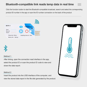 Bluetooth Usb sıcaklık veri kaydedici sıcaklık veri kaydedici soğuk zincir için - Product Image 3