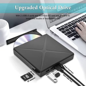 便携式USB 3.0外置DVD驱动器新CD/DVD +/- RW播放器，适用于笔记本电脑和台式机光盘驱动器，兼容光盘刻录 - Product Image 4