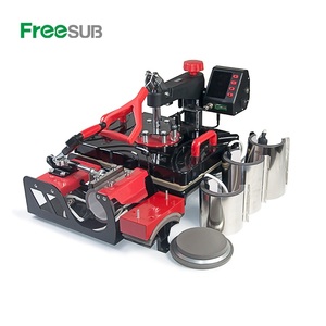 Freesub 8 In <span class=keywords><strong>1</strong></span> Comboเครื่องกดความร้อนแก้วเครื่องระเหิดเสื้อยืดพิมพ์ราคาP8100-8