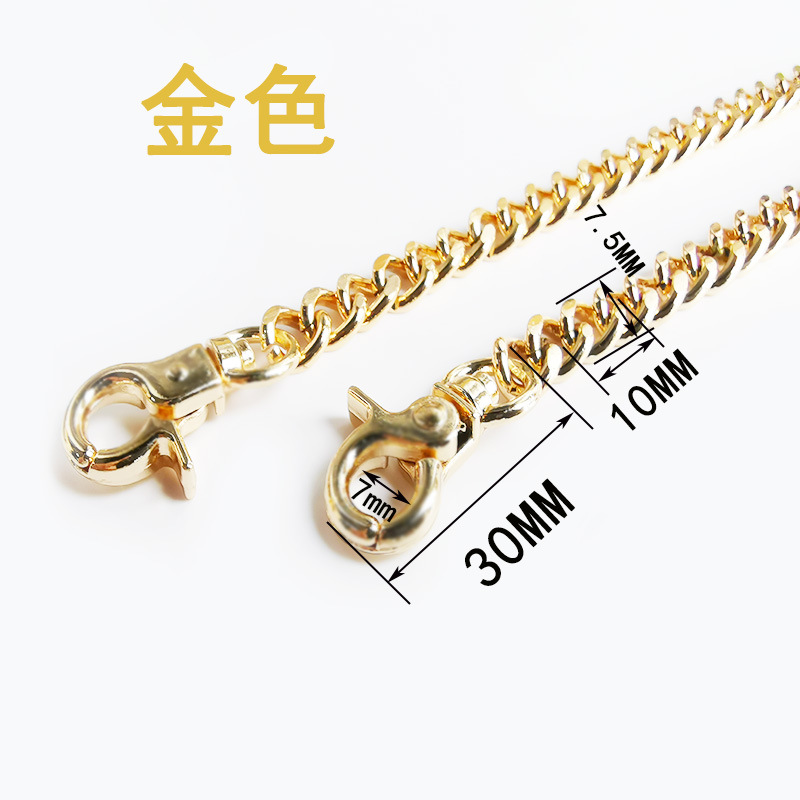 1 meter gold T810 iron chain with round buckle