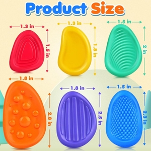 6 paket duyusal taş stres oyuncakları çocuk otizm dokulu yumuşak stres taşı sakinleştirici stres giderici oyuncaklar - Product Image 4
