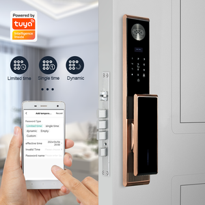 WiFi Video <span class=keywords><strong>Intercom</strong></span> Gesichts türschloss mit Kamera Echtzeit überwachung Finger abdruck WiFi APP 3D Gesichts erkennung Smart Lock