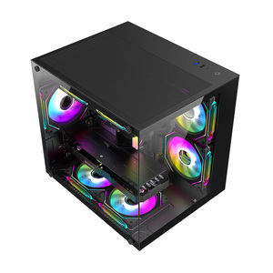 Ruix carnevale S1 vista piena vista mare vetro temperato Mini cassa del Computer unità di sistema Micro ATX ITX scheda madre Cabinet del Computer - Product Image 2