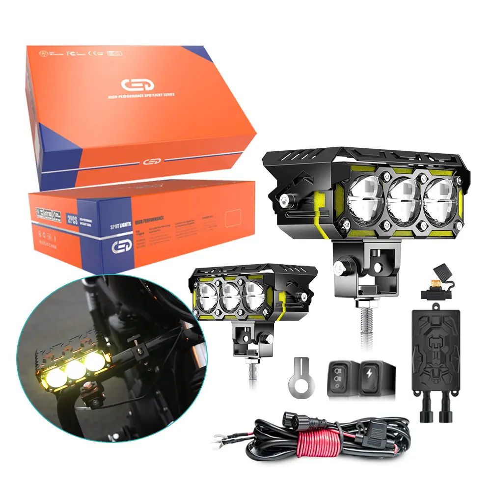 Motoled xe máy bên ngoài đèn LED nhấp nháy đèn phụ trợ Spotlight 50 60 70 80 100 140 180 Watt