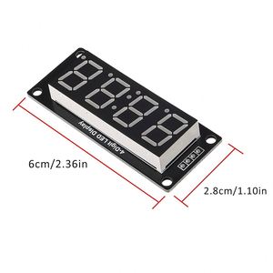 TM1637 0.56 pollici Display a LED tubo digitale decimale 7 segmento 4 cifre orologio doppio punto modulo Driver seriale scheda 5 colori - Product Image 3