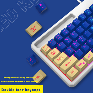 คีย์บอร์ดแบบมีสายให้ความรู้สึกแบบกลไกคีย์บอร์ดสำหรับเล่นเกม RGB ขนาดกะทัดรัดคีย์บอร์ด61ปุ่มพร้อมสวิตช์สีแดงปุ่มปุ่มมัลติมีเดีย - Product Image 4