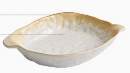 Plato blanco de 8'' con doble asa