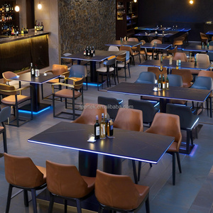 Bar Bàn Cà Phê Và Ghế Kết Hợp Ánh Sáng Phương Tây Màu Sắc Gian Hàng Ghế Sofa Ghế Cà Phê Cửa Hàng Nhà Hàng LED Ánh Sáng Bàn Và Ghế - Product Image 6