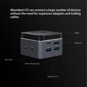 Micro computer Quad core N4100 pocket mini pc 4K win10 8GB home office del computer del computer HTPC - Product Image 2