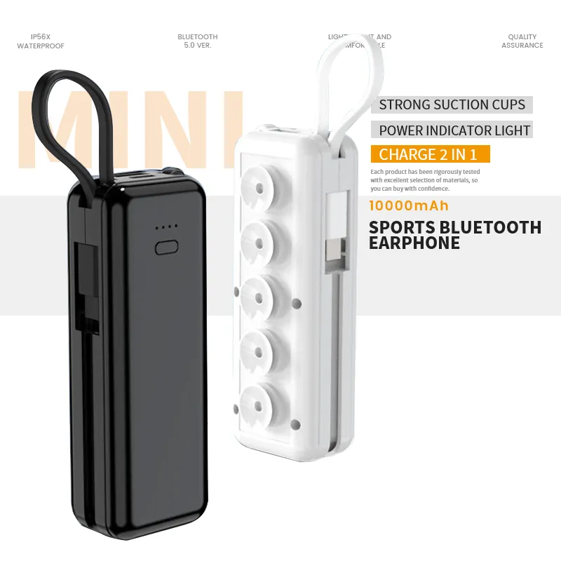 Spot Wholesale 2 in 1 Mini Power Bank 5000mah Small Size Lithium Battery Charger For All Mobile Phone