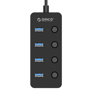 ORICO USB3.0 hub 4-girişli şarj cihazı ayrı güç anahtarı düğmesi genişletilmiş şarj masaüstü dizüstü - Product Image 2
