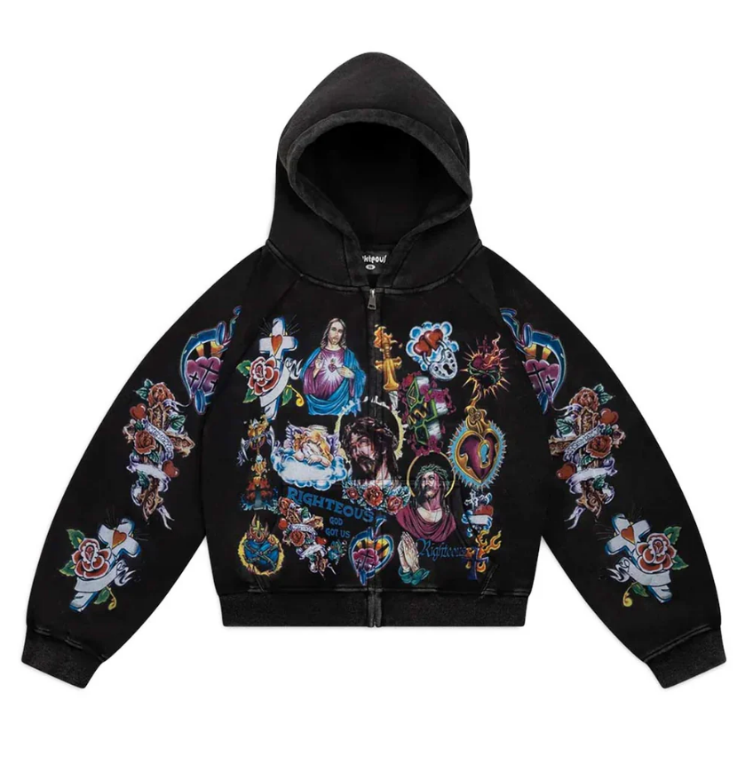 Zip court noir « Risen King »
