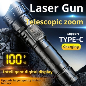 Xinsite mới nhất 3000 lumens Zoomable ABS nhựa ngoài trời ngọn đuốc trắng Laser <span class=keywords><strong>LED</strong></span> khẩn cấp Đèn pin LCD hiển thị điện kỹ thuật số - Product Image 6