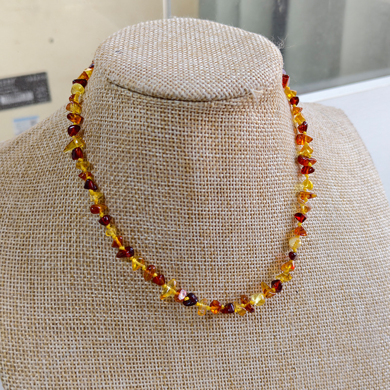 Collier bébé en pierre brute Duobao-55mm-45g-36cm-l032